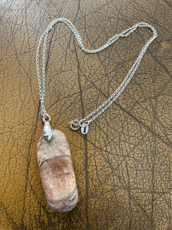 Cornish Granite pendant with Sterling Silver fixing and chain. - product image 2