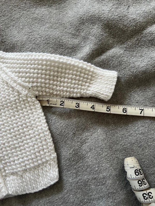 White Hand Knitted cardigan chest 16” - product image 5