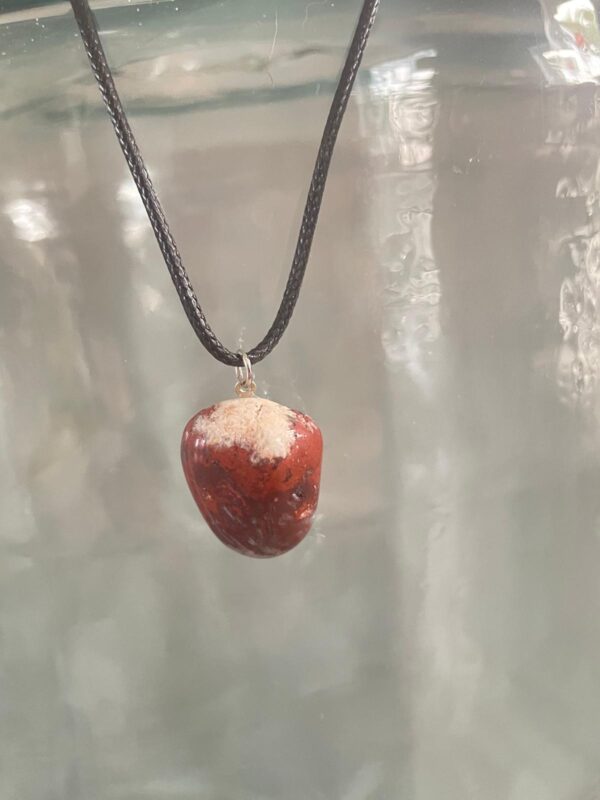 White topped deep Red Crystal Granite Stone Jewellery - product image 4