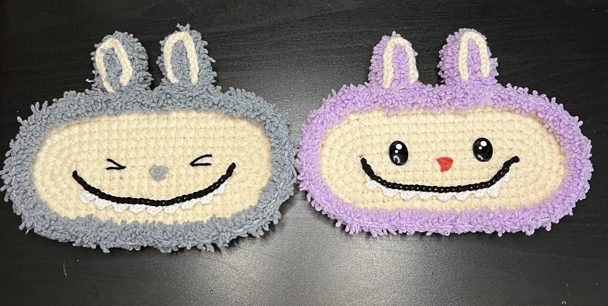 Crochet labubu inspired eyeglasses holder - main product image
