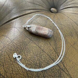 Cornish Granite pendant with Sterling Silver fixing and chain.