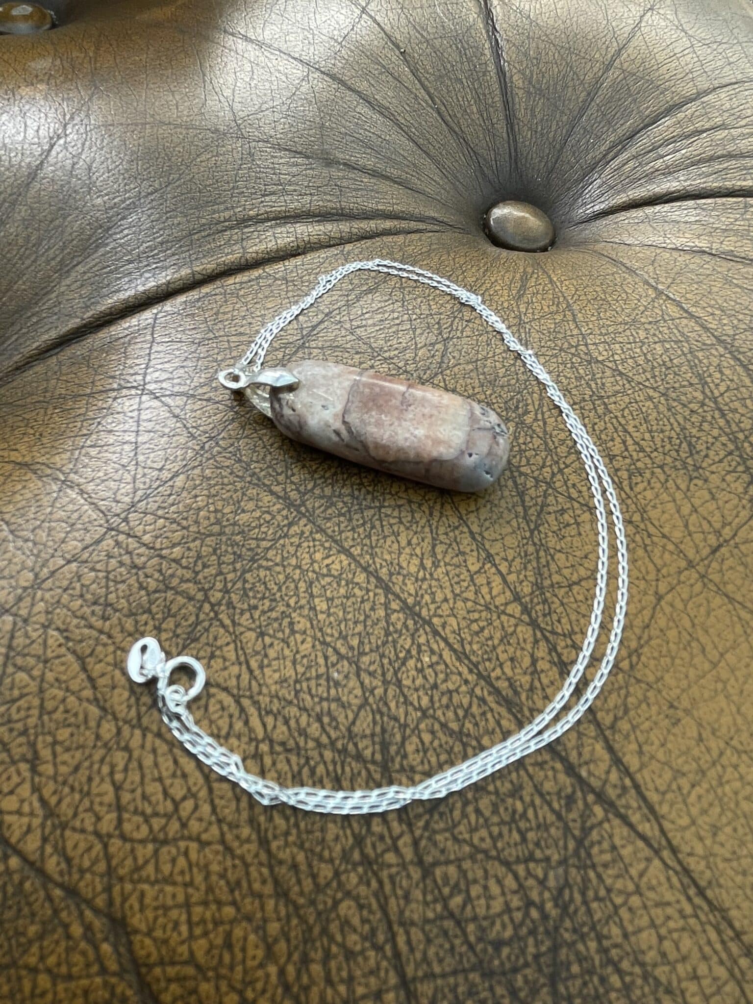 Cornish Granite pendant with Sterling Silver fixing and chain. - main product image