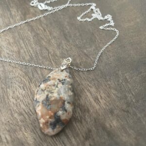 Marbled Granite Pendant with Sterling Silver fittings and Necklace: placeholder image (loading)