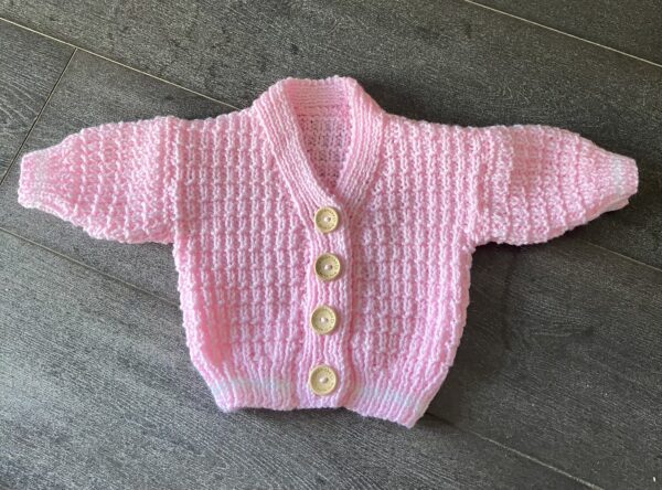 Aran cardigan & hat set 0-6 months - product image 2