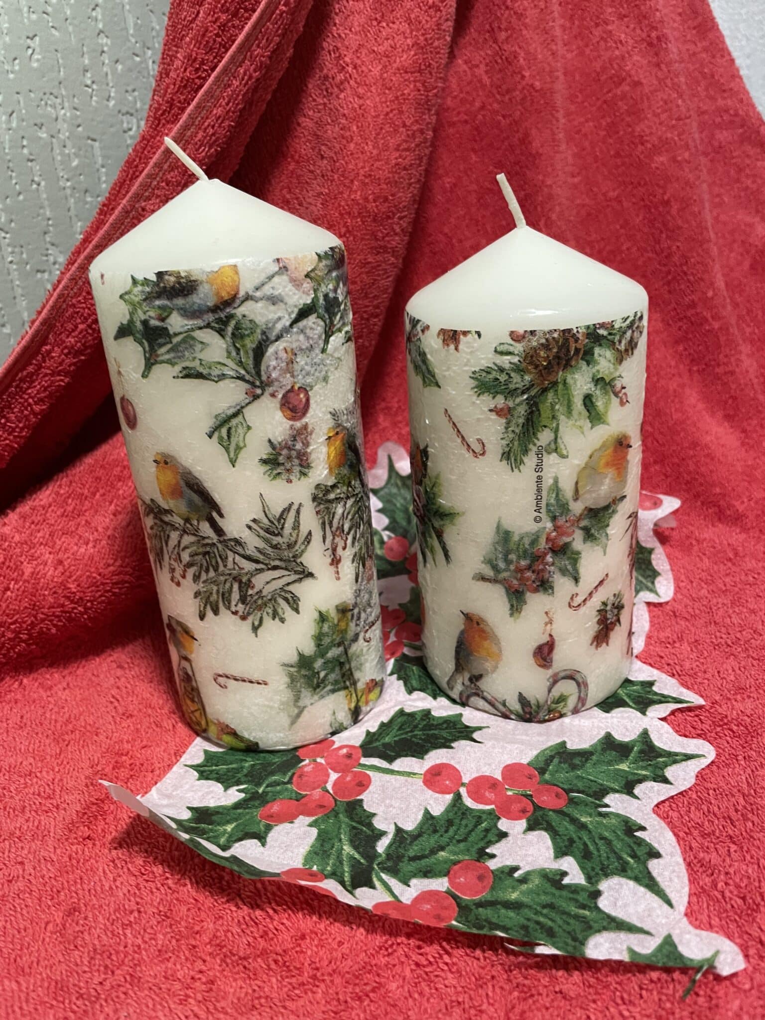 Festive Pillar Candle Duo - main product image