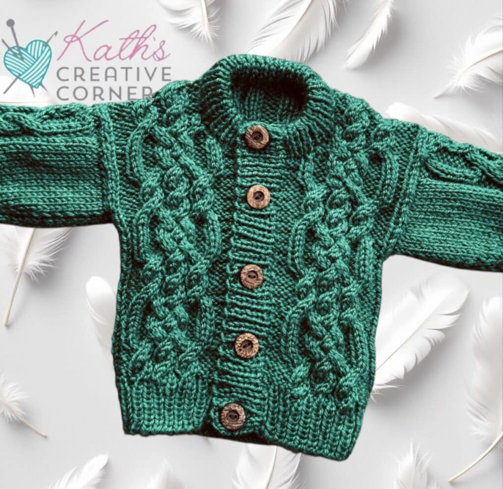 Hand knitted baby Aran Set