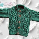 Hand knitted baby Aran Set