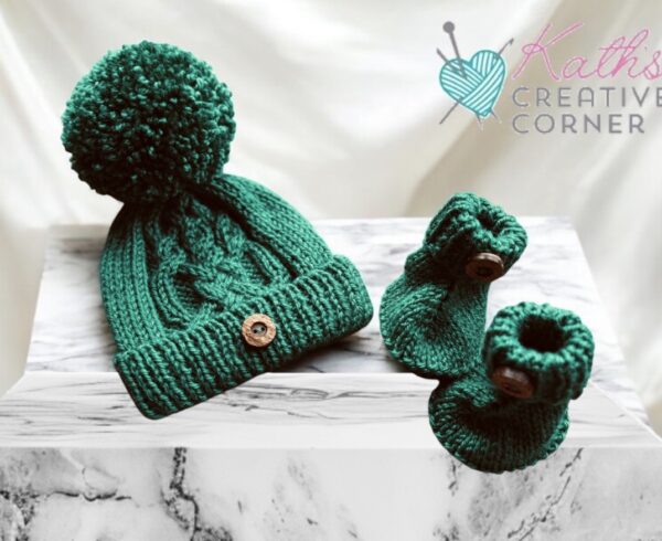 Hand knitted baby Aran Set - product image 3