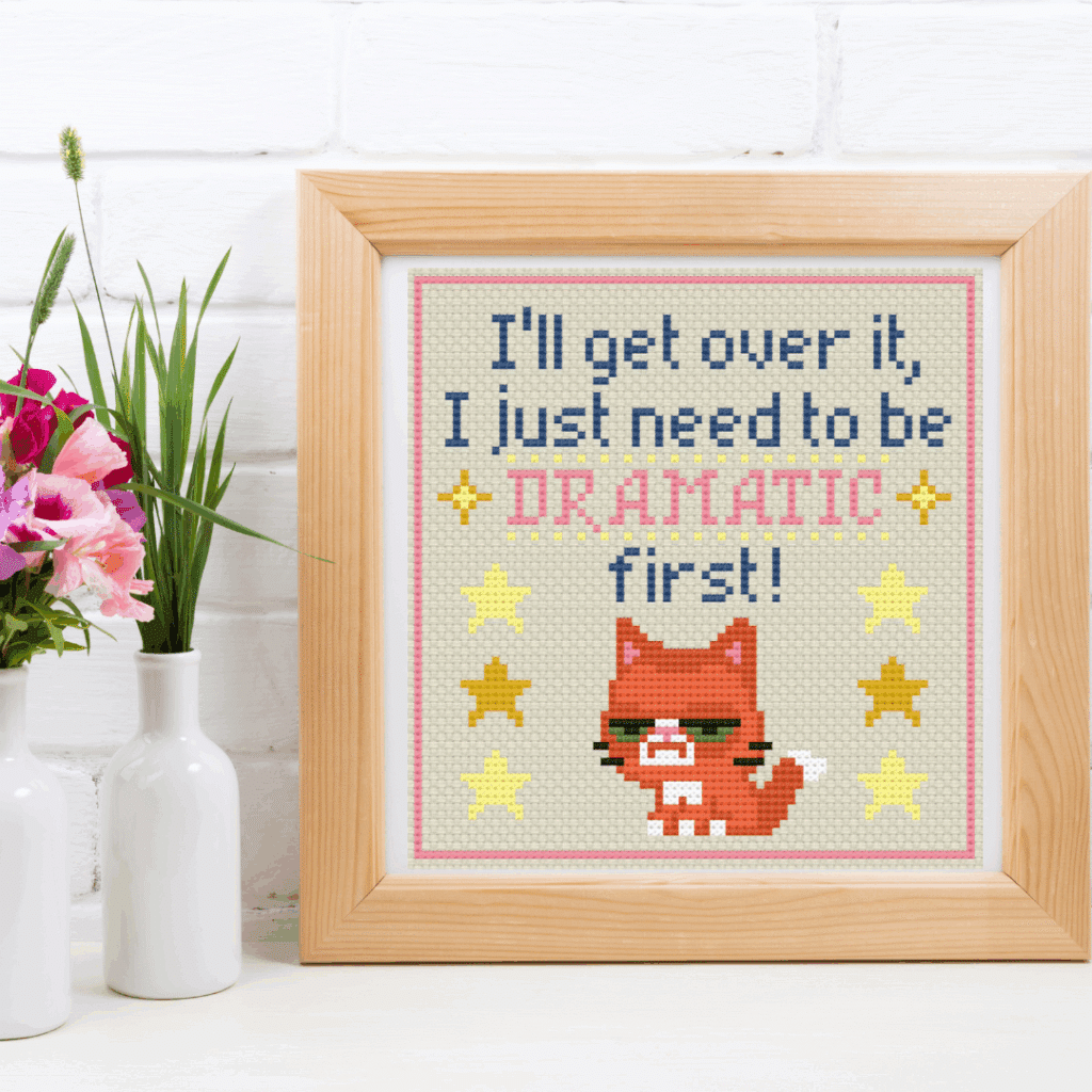 Grumpy Cat Cross Stitch Pattern: Funny Quote (PDF Pattern)
