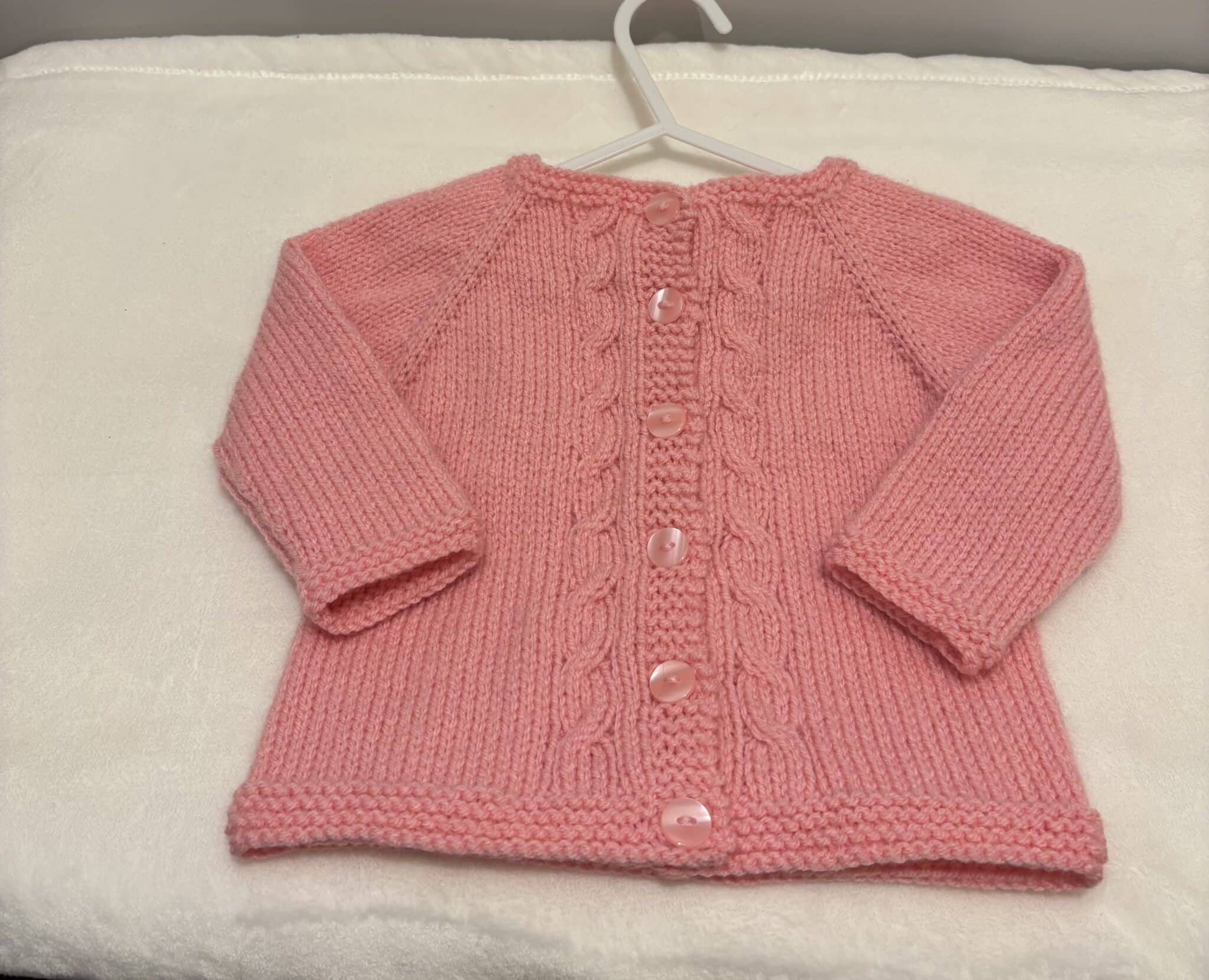 Hand Knitted simple cabled Cardigan - main product image