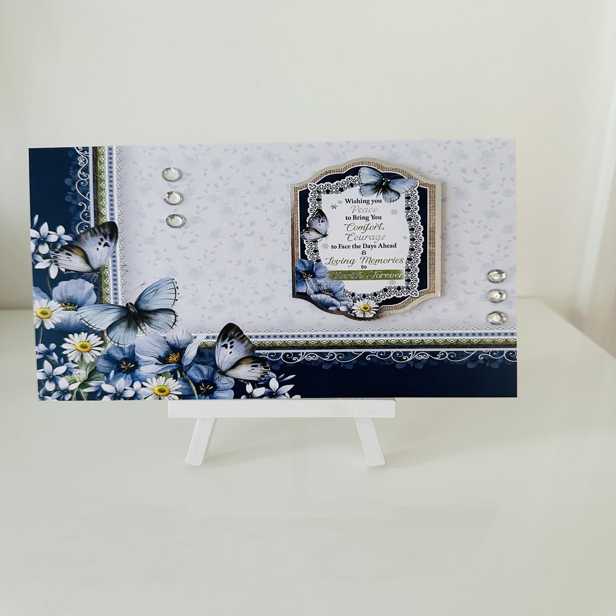 Handmade Butterfly Sympathy Greeting Card - main product image