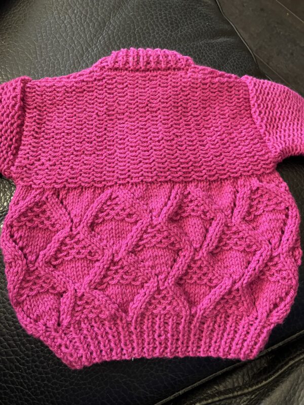 Baby hand knitted cardigan and bootee set - product image 3