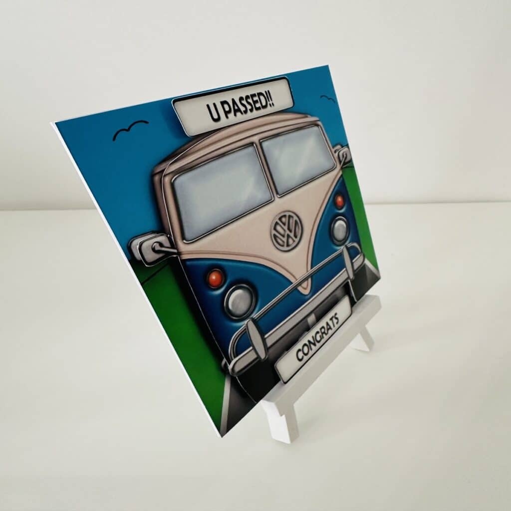 Handmade 3d Decoupaged Driving Test/Birthday/Fathers Day Greeting Card