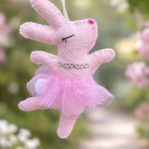 Ballerina Bunny Felt Hanging Decoration: placeholder image (loading)