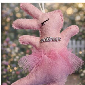 Ballerina Bunny Felt Hanging Decoration: placeholder image (loading)