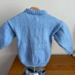 Hand Knitted Sky Blue Pony Jumper – Chest 24″ (approx 2 – 3 years)