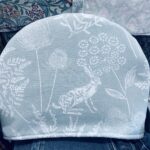 Duck Egg Blue Tea Cosy in Kielder Hare Fabric