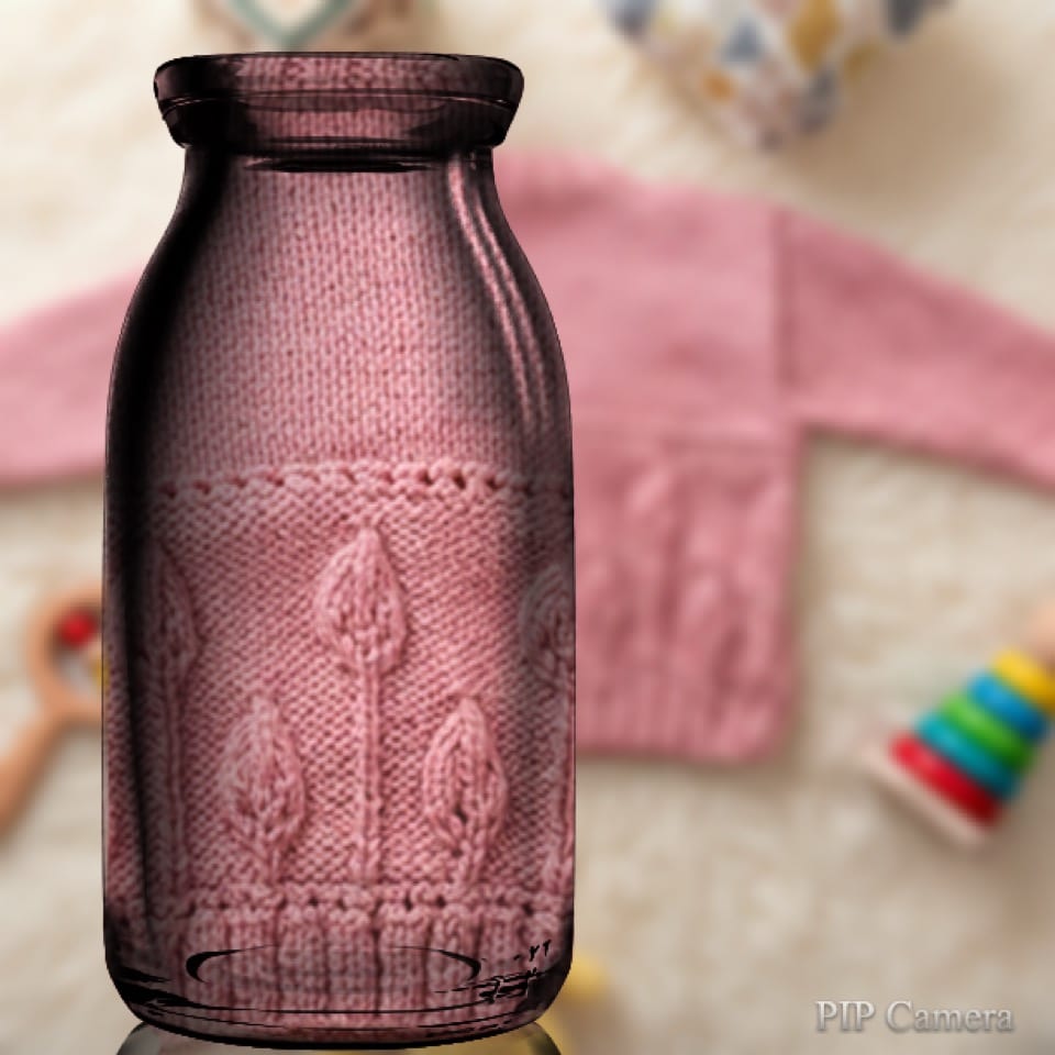 Hand knitted v neck cardigan