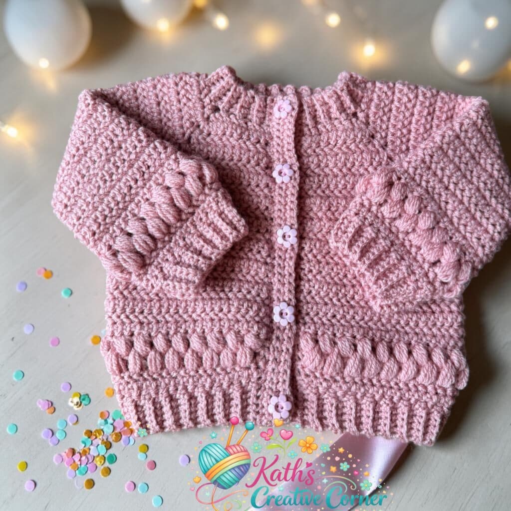 Hand Crocheted Ayla Baby cardigan