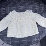 Hand Crocheted cream bobbles jacket