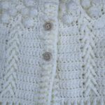 Hand Crocheted cream bobbles jacket