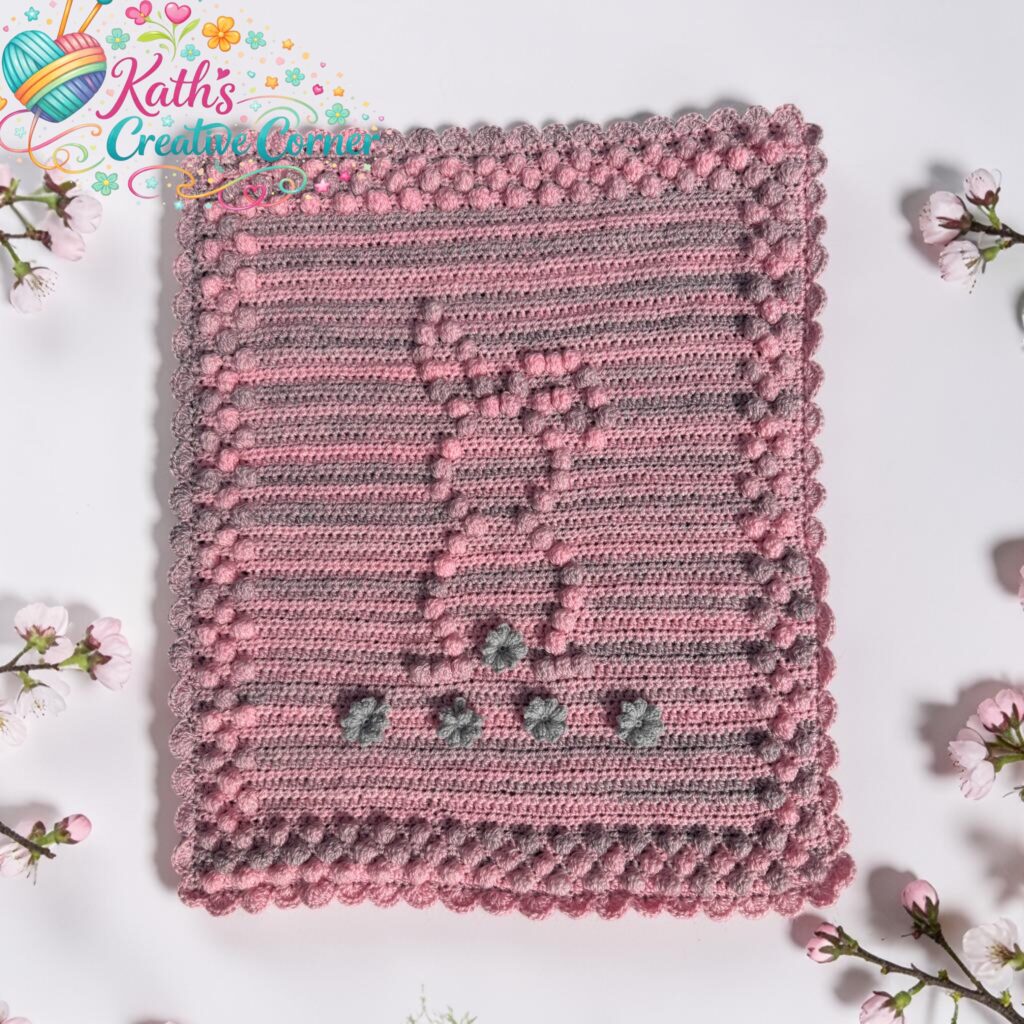 Hand Crocheted Bunny Baby Blanket
