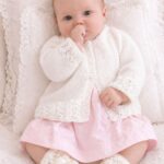Dottie Knitting Pattern~Cardigan and Bootees~DK~0-3 months