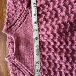 Hand knitted girls pink dress chest 20” (6-9 months approx)