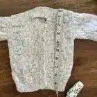 Hand Knitted Multicoloured cardigan – 16″ Chest (Newborn)
