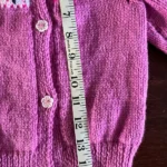 Hand Knitted Flamingo Cardigan – Chest 20″ (9-12 months approx)