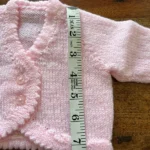 Hand Knitted Pink cardigan – 16″ Chest (0 – 3 months)