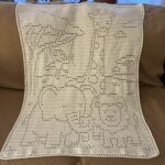 Hand Crocheted Filet Jungle Baby Blanket – Size 28″ x 36″