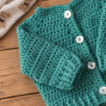 Personalised Baby Cardigan, Seafoam Green (0-3 Months)