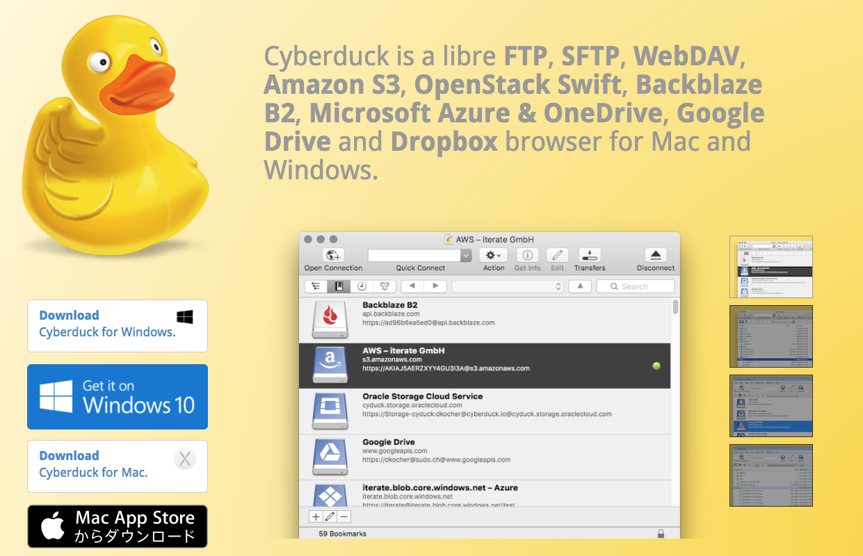 create url in cyberduck for mac