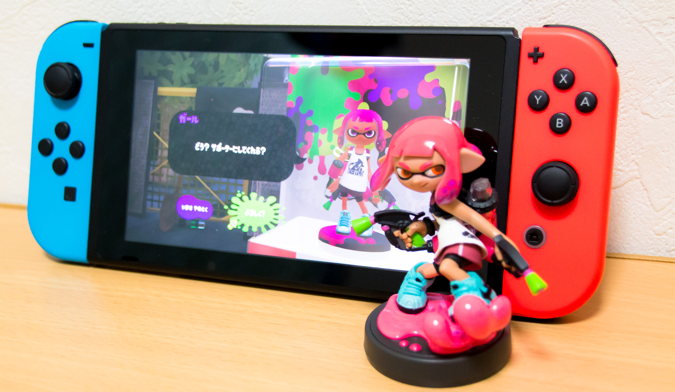 スプラトゥーン2のamiibo『ガール（ネオンピンク）』購入。使い方と