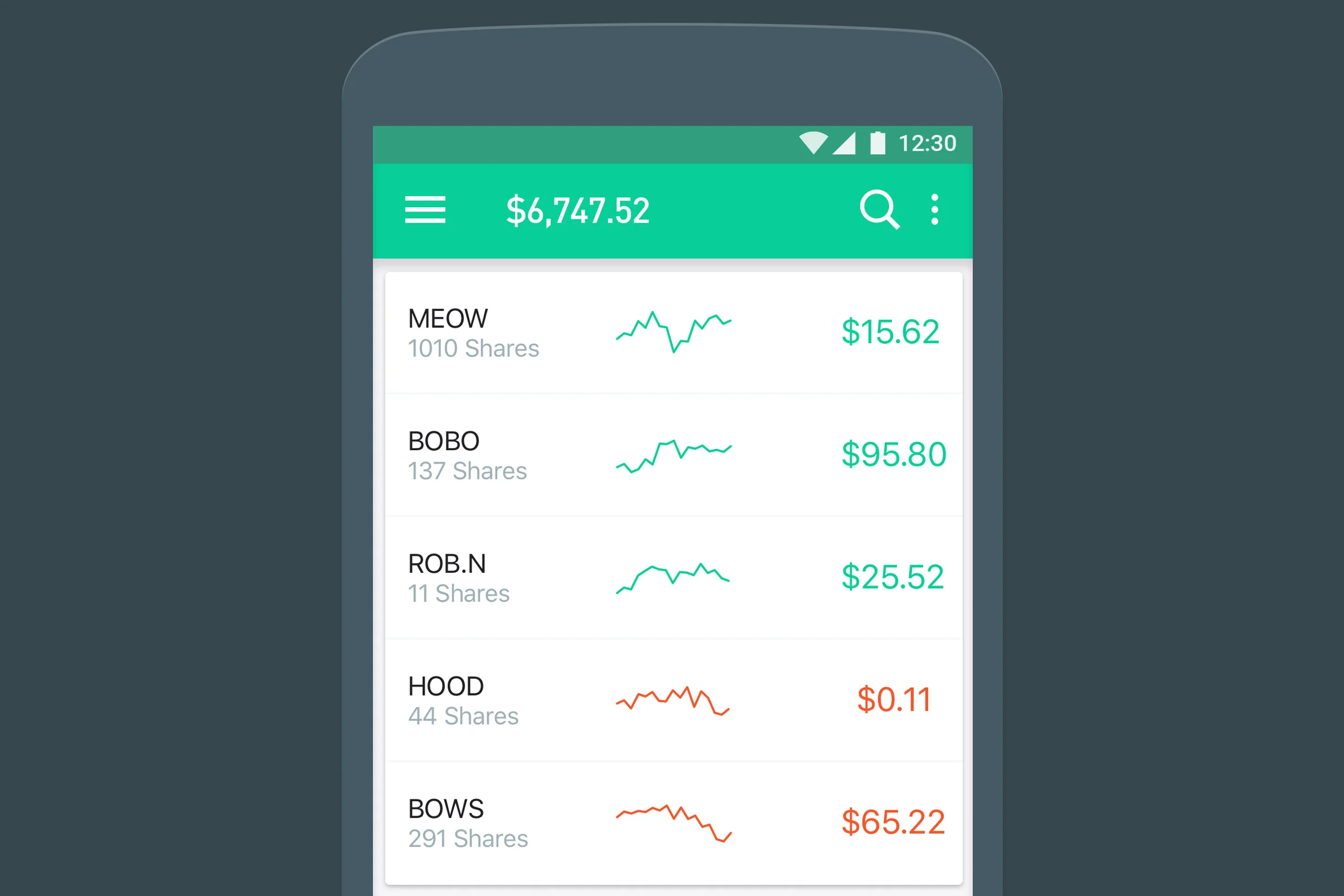 Google Design  Robinhood: Investing in Material