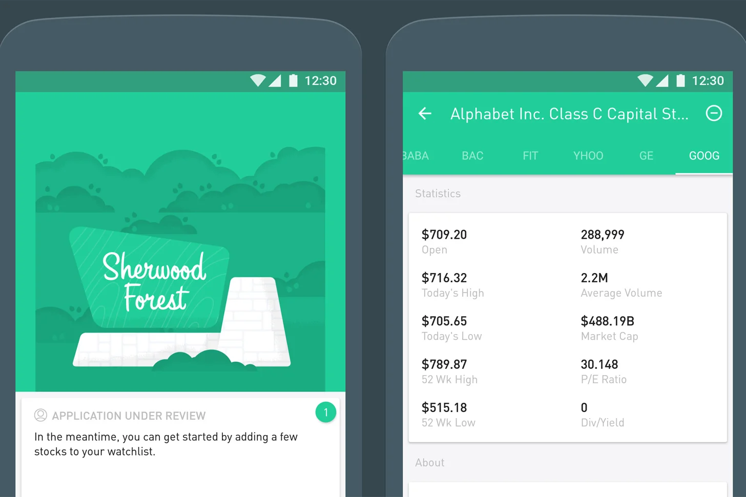 Google Design  Robinhood: Investing in Material