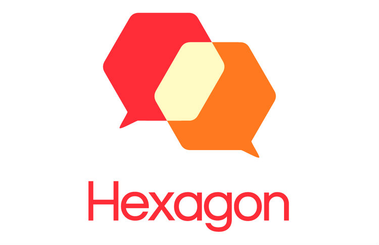 3d hexagon skype logo