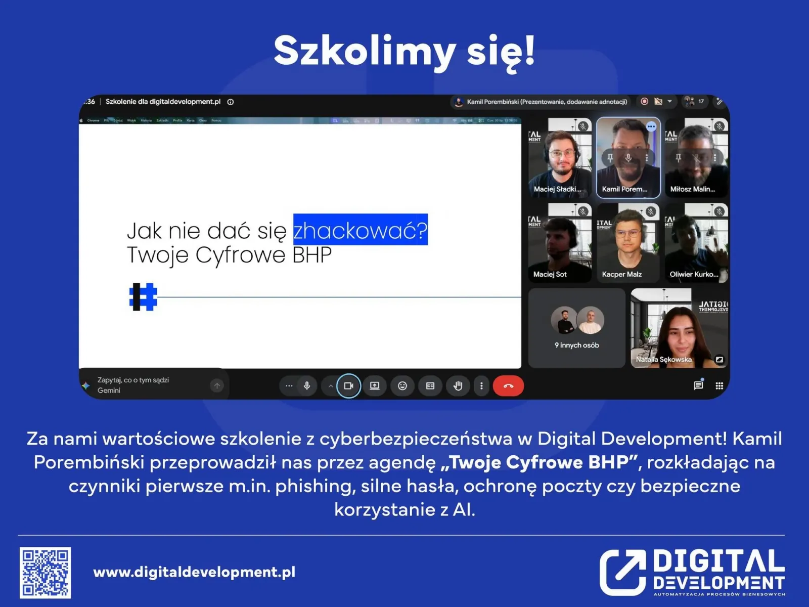 Szkolenie z cyberbezpieczeństwa w Digital Development!