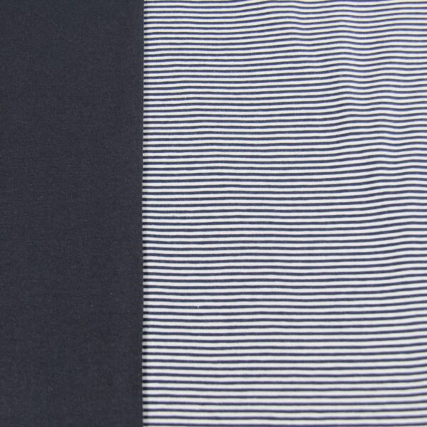 Jersey rayé bleu marine 2mm