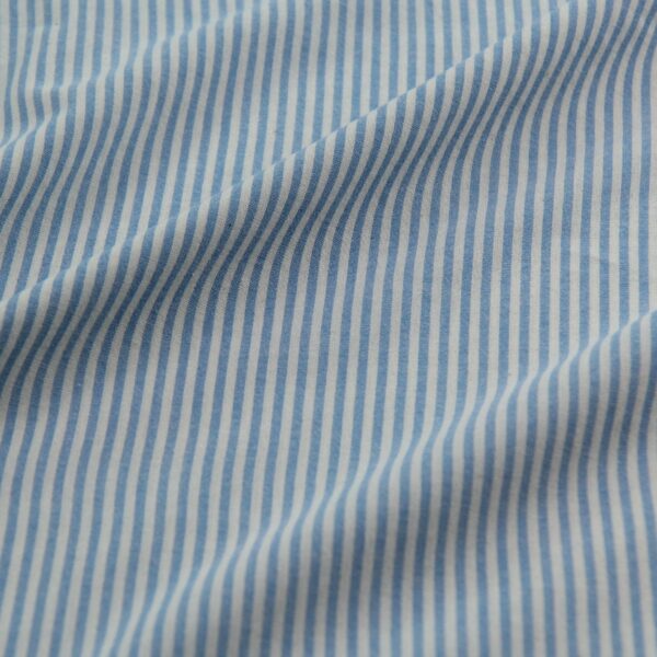 Coton viscose rayure bleue