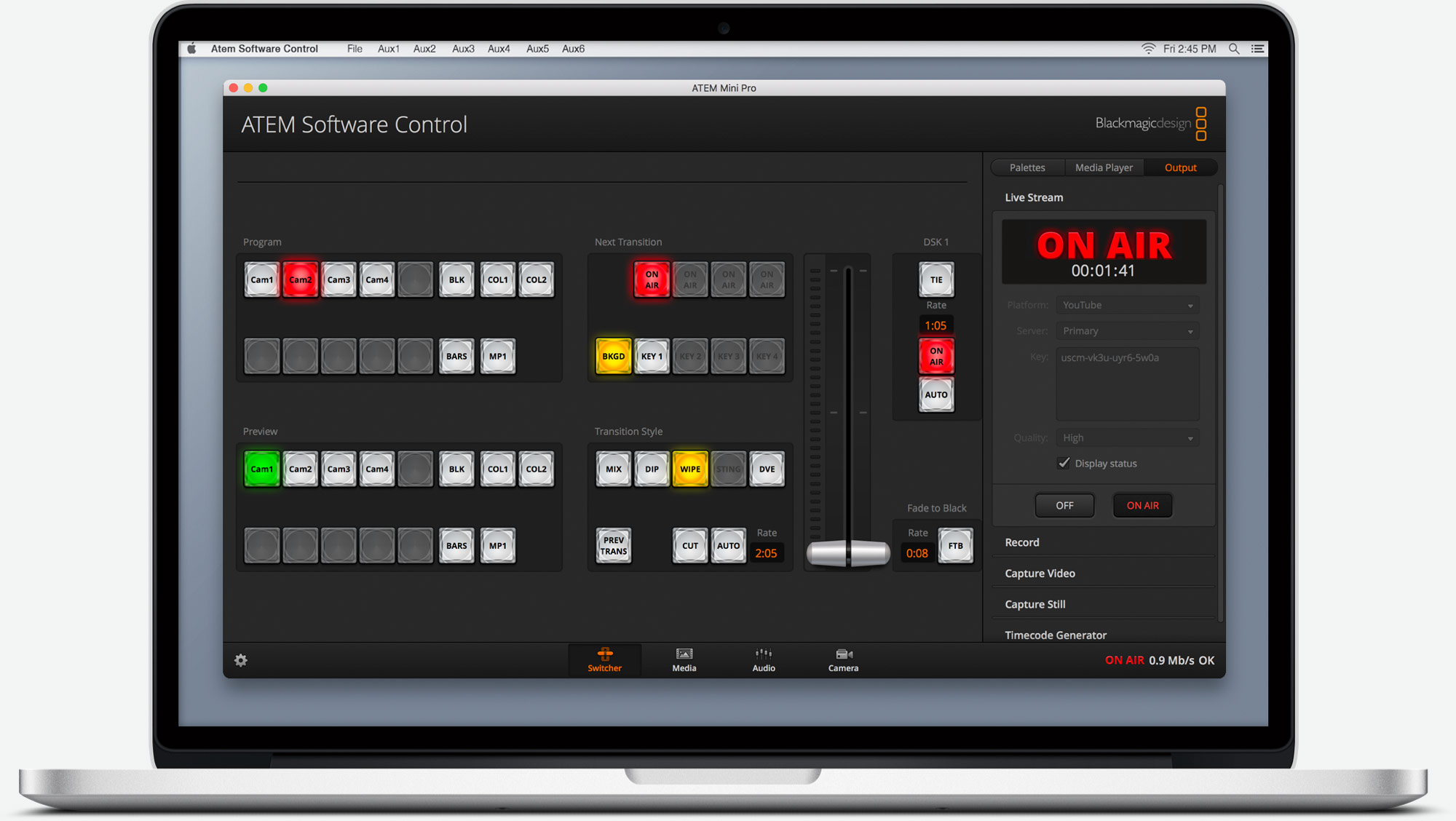 ATEM Mini Pro computer program switcher