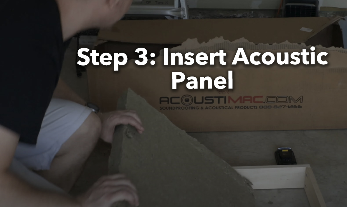 Step 3: Lay in the acoustic panel