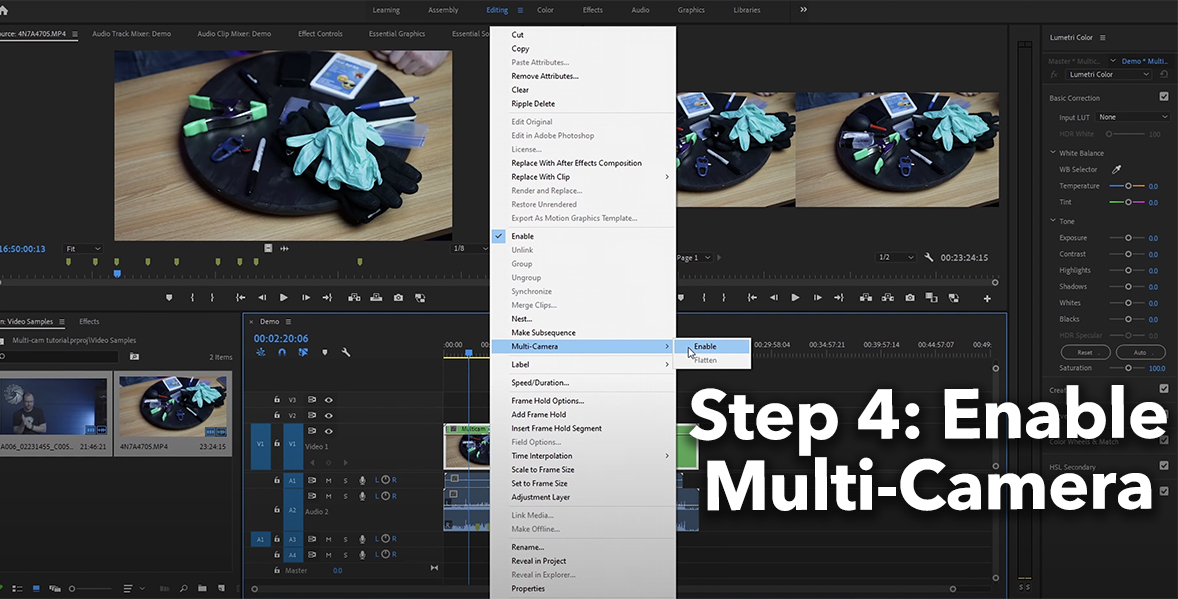 Step 4: enable multi-cam editing