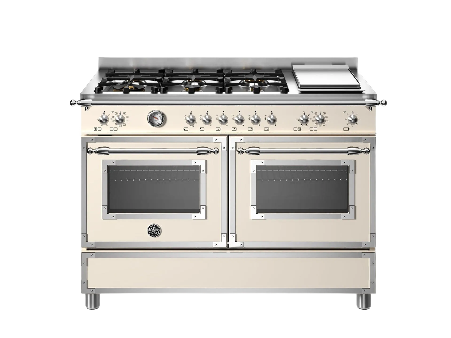 Bertazzoni Heritage, Spis 120x60 2 Ugnar, Elfenben Gasspisen.se