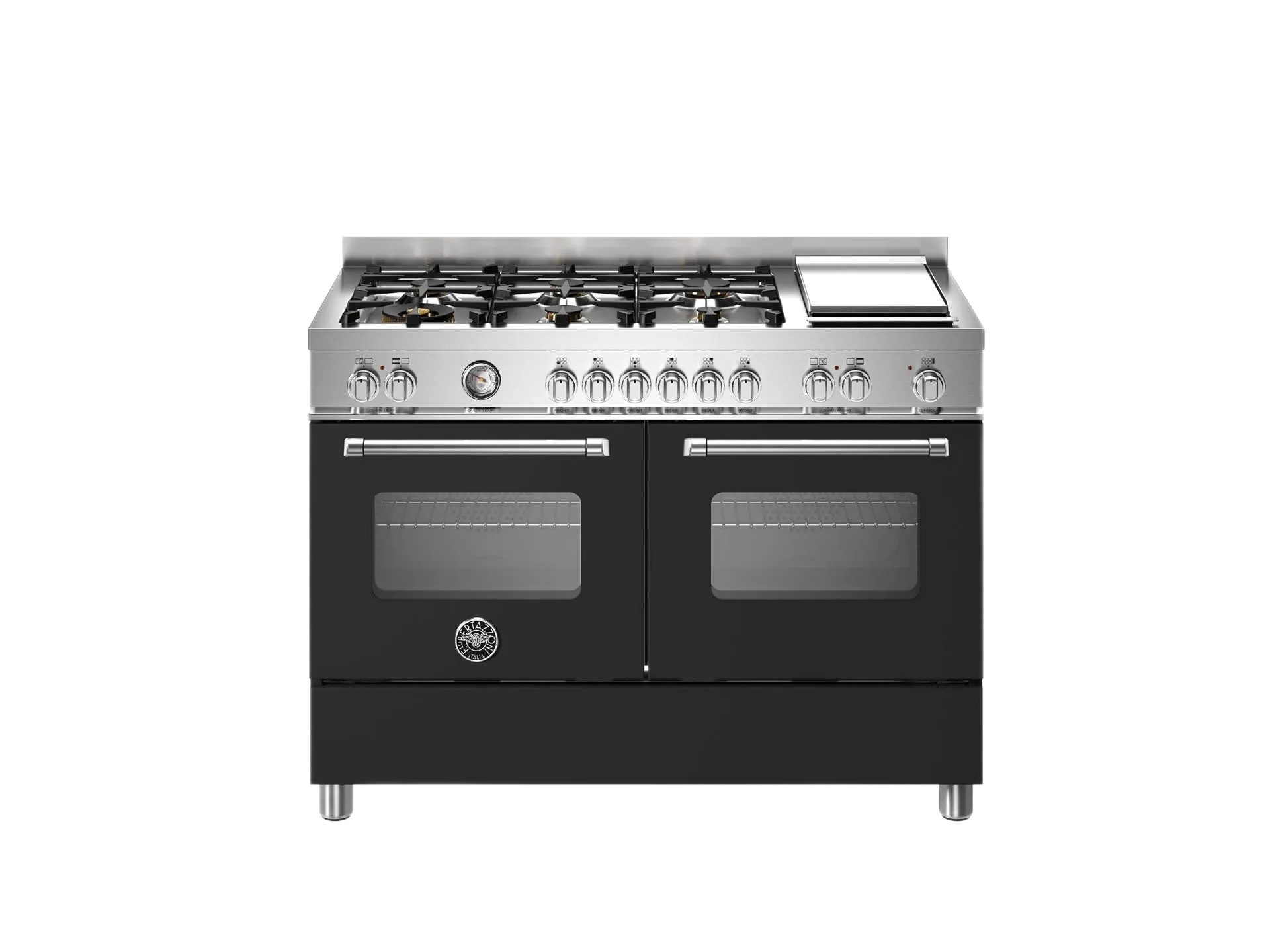 Bertazzoni Master, Spis 120x60 2 Ugnar, Svart Gasspisen.se