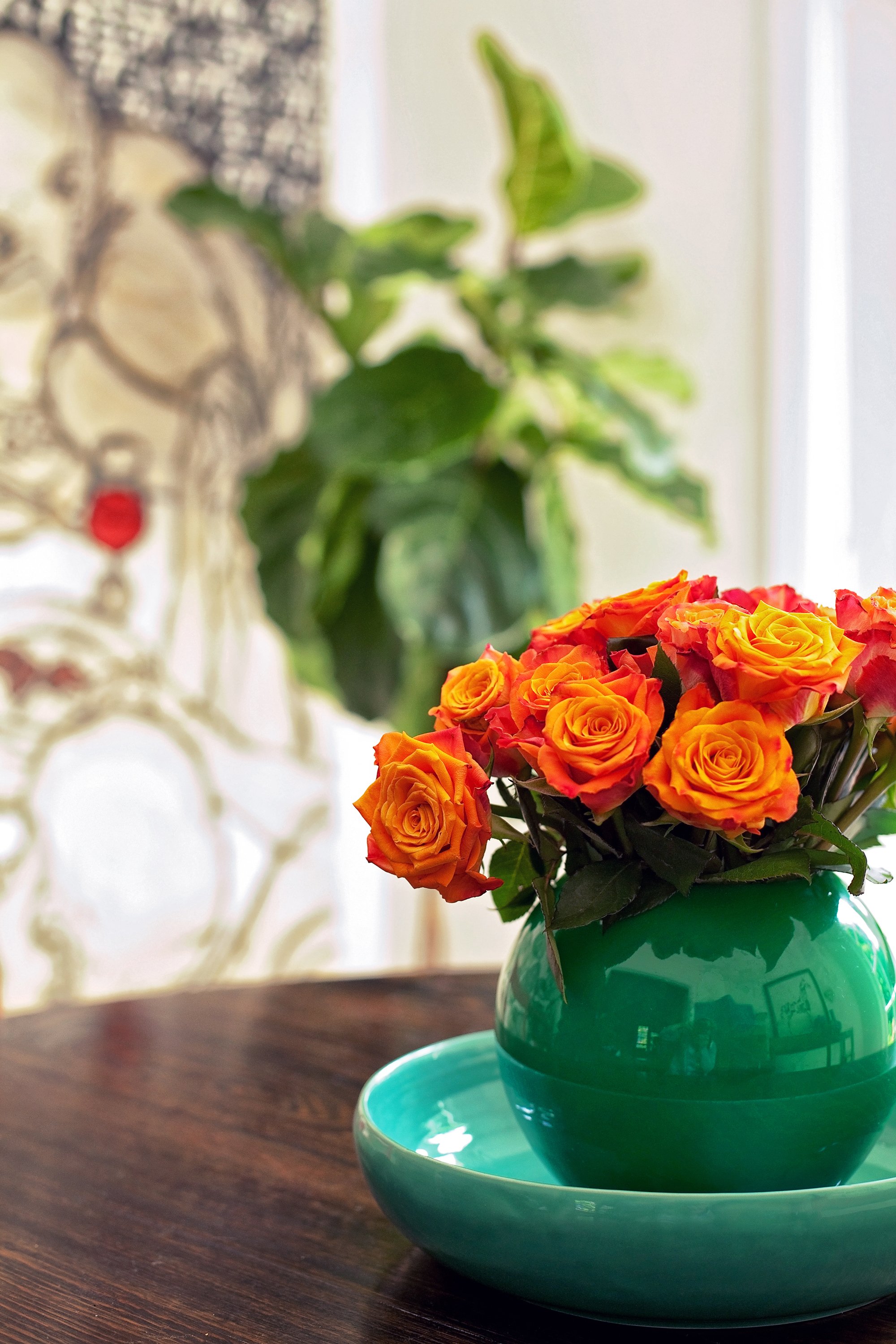 vase with fresh flowers