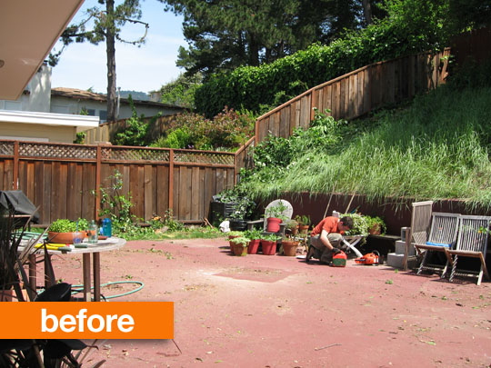Sloping Back Yard Before After How To Level A Sloped Garden | Sloped