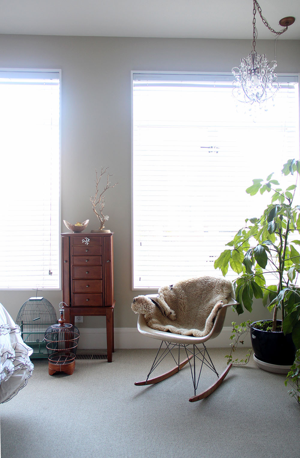 Molded plastic clearance rocking chair