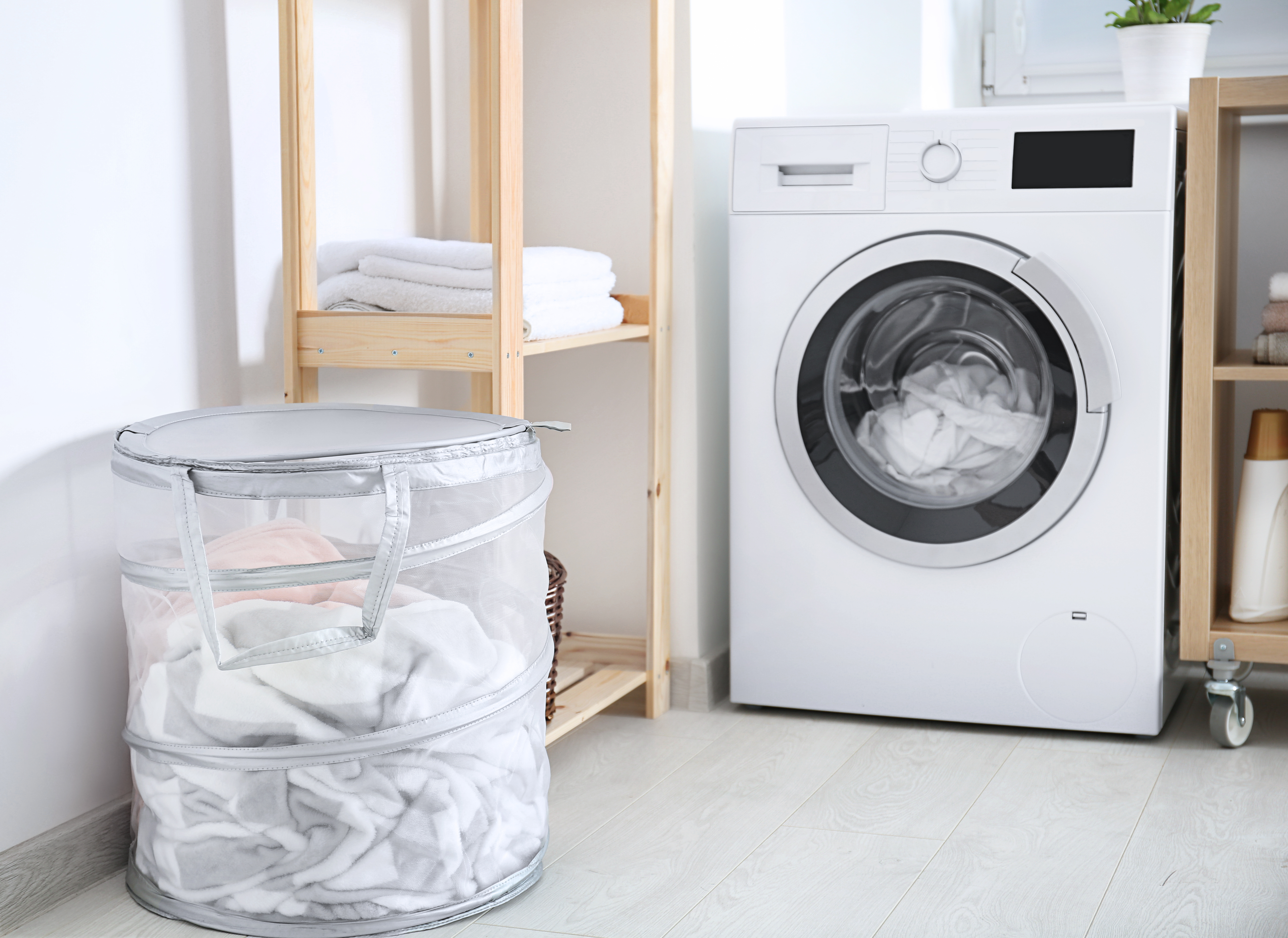 Washer and Dryer Cover Gray W White Dot Laundry Room -   Washer and  dryer covers, Laundry room, Washer and dryer stand